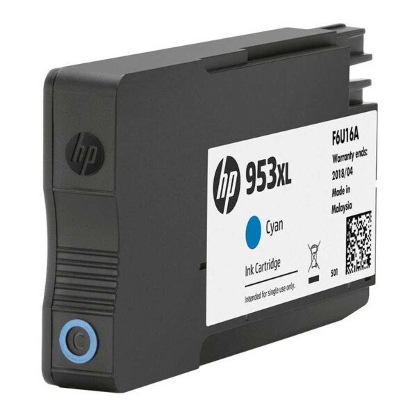 HP 953XL Cyan Mavi Yüksek Kapasite Kartuş F6U16AE