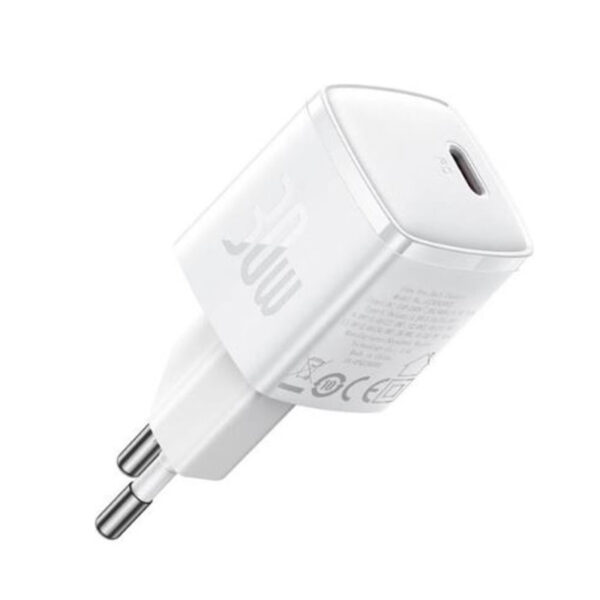 Baseus Cube Pro 30 W USB-C Şarj Adaptörü (CCXF000302) – GaN Hızlı Şarj, Kompakt Tasarım – Beyaz - Tekno24Market