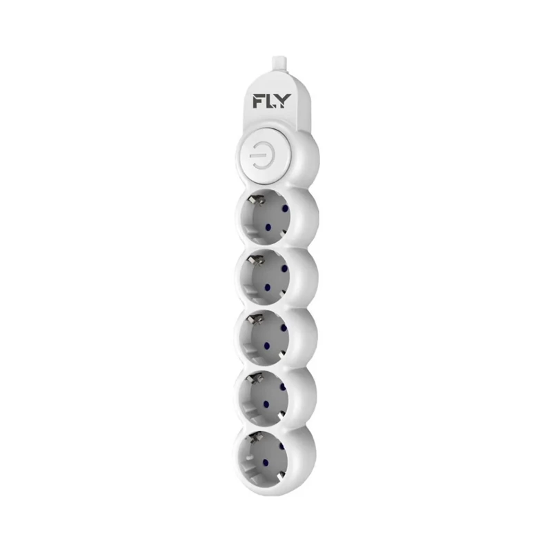 Fly 3394-01 5’li 2m Anahtarlı Akım Korumalı Priz 2500W