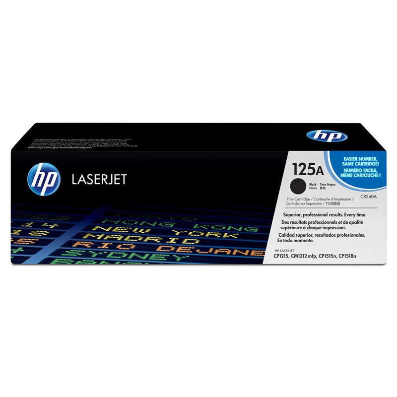 HP 125A Siyah Toner CB540A – 2.200 sayfa net siyah baskı