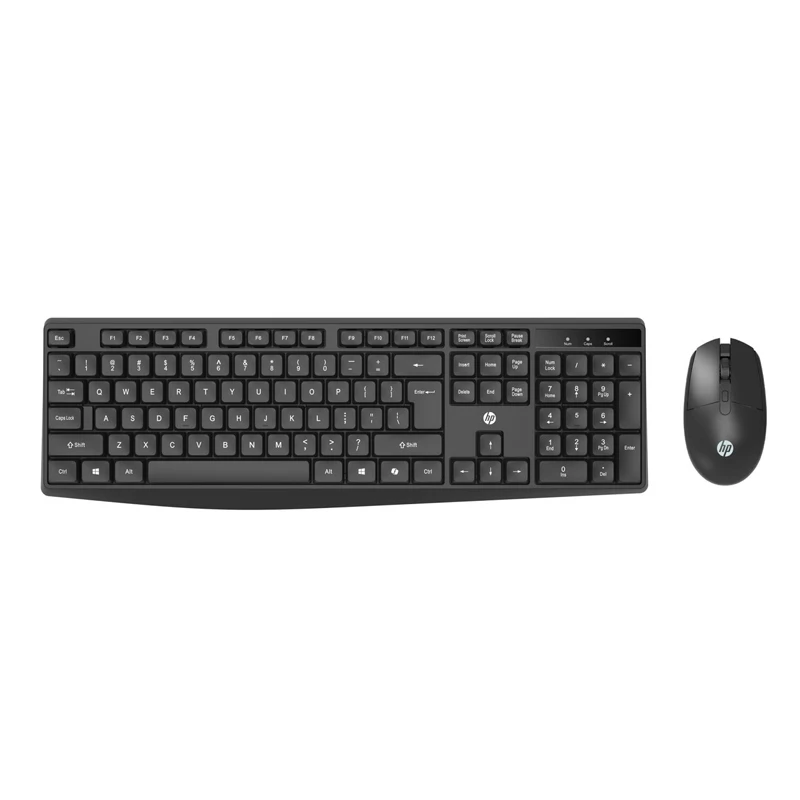 HP CS10L kablosuz klavye ve mouse set – siyah renk, nano USB alıcı, ergonomik ve sessiz tasarım