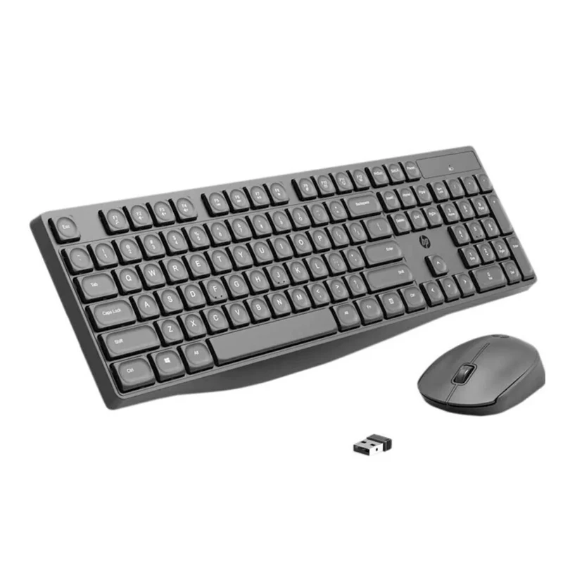 HP CS10L kablosuz klavye ve mouse set – siyah renk, nano USB alıcı, ergonomik ve sessiz tasarım