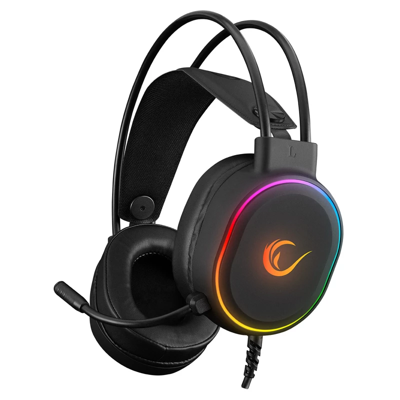 Rampage ROGUE Siyah USB RGB Led Gaming Kulaklık – Esnek Mikrofon, 7.1 Surround