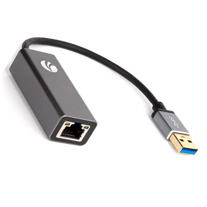 Vcom DU312M USB 3.0 – RJ45 Gigabit Ethernet adaptör, alüminyum kasa, 20 cm kablo