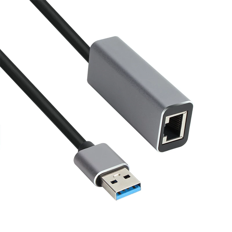 Vcom DU312M USB 3.0 – RJ45 Gigabit Ethernet adaptör, alüminyum kasa, 20 cm kablo