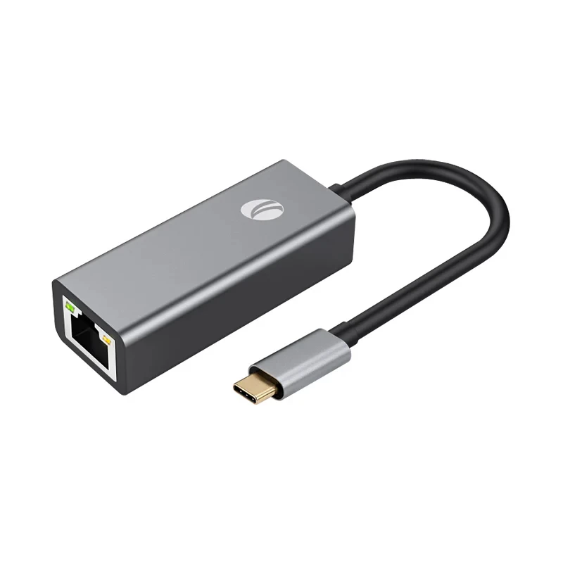 Vcom DU320M USB-C to Gigabit Ethernet adaptör – alüminyum gövde, 15 cm kablo, RJ45 giriş