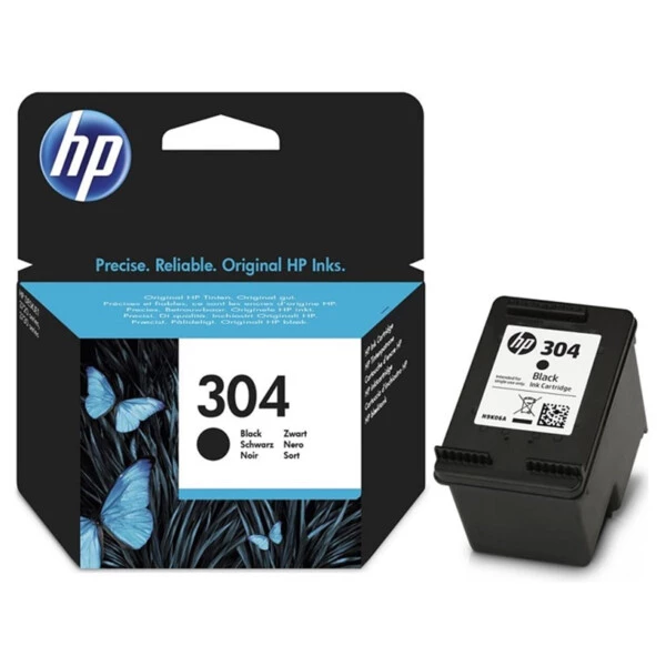 HP 304 Black Siyah Kartuş N9K06AE Orijinal HP Mürekkep