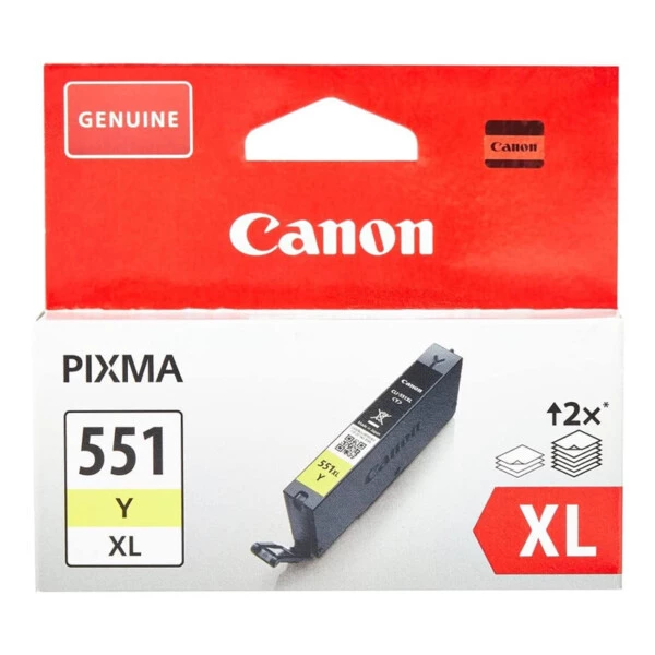 Canon CLI-551XL Y Yellow Sarı Yüksek Kapasiteli Mürekkep Kartuş Orijinal Canon