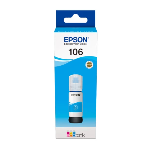 Epson 106 Cyan Mavi Şişe Mürekkep T00R240