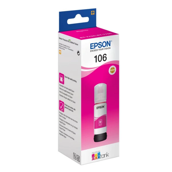 Epson 106 Magenta Kırmızı Şişe Mürekkep T00R340