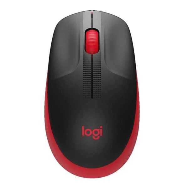 Logitech M191 Kırmızı Kablosuz Mouse 910-005910 – Ergonomik Tam Boy Mouse - Tekno24Market