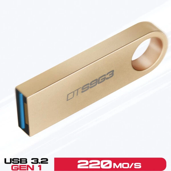 Kingston DTSE9G3/128GB 128GB USB 3.2 Gen 1 Metal Flash Bellek