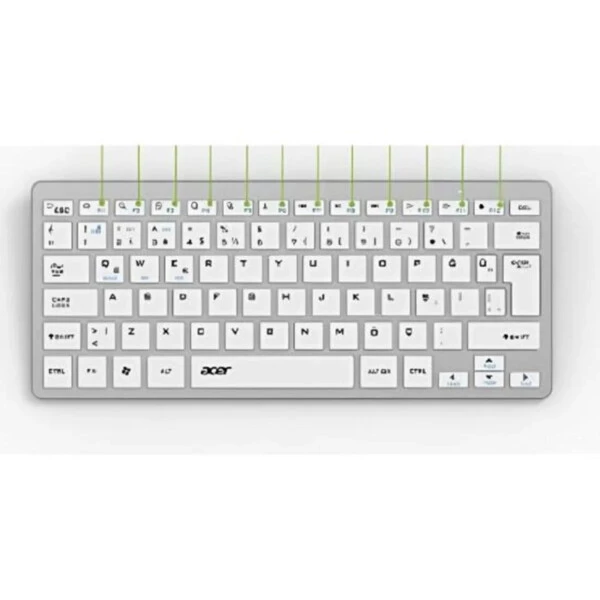 Acer OKR220 Beyaz MultiDevice Kablosuz Klavye