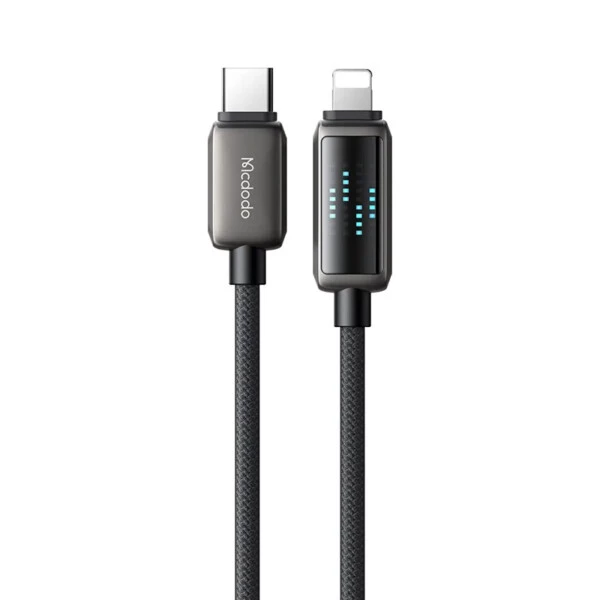 Mcdodo CA-2630 36W USB-C to Lightning Şarj & Data Kablosu Siyah