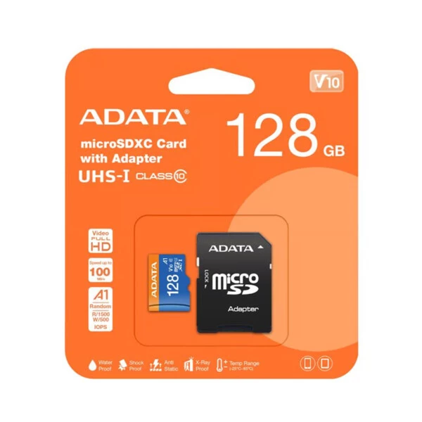 ADATA 128GB Premier microSDXC Card with Adapter UHS-I Class10 V10
