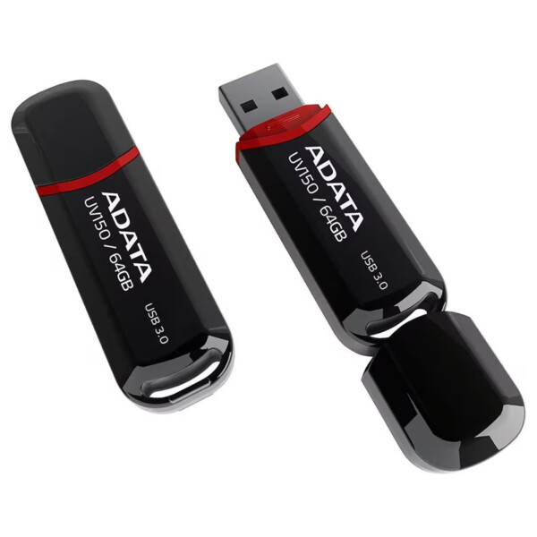 ADATA UV150 64GB USB 3.2 Gen 1 Black Flash Bellek