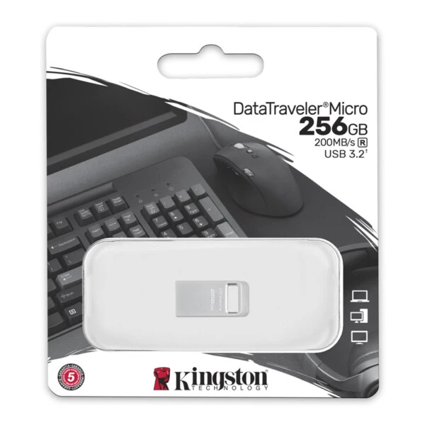 Kingston DTMC3G2/256GB Micro USB 3.2 Gen 1 Metal Flash Bellek