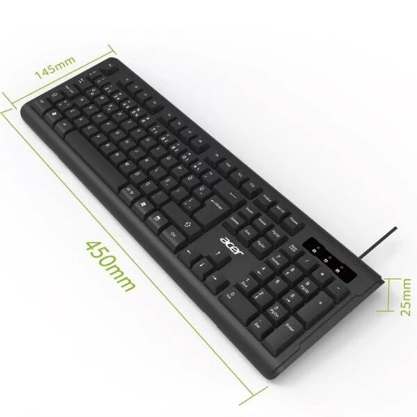 Acer OAK-0A0 Siyah Kablolu Sessiz Klavye