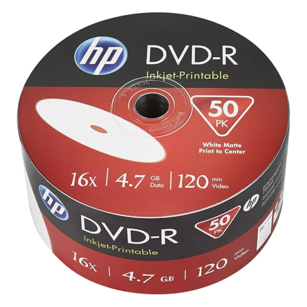 HP DVD-R 4.7GB 16X 50li Printable Shrink Paket
