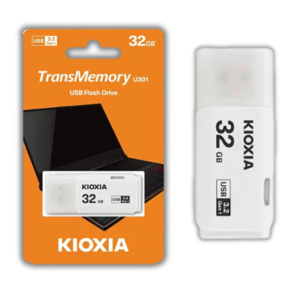 Kioxia 32GB U301 Beyaz USB 3.2 Flash Bellek