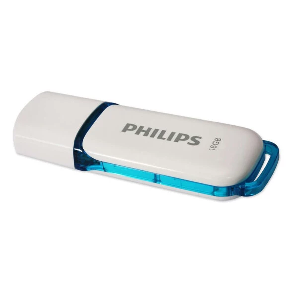 Philips 16GB Snow USB 2.0 Bellek Mavi Beyaz